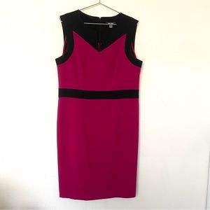 Nine West Sheath Dress, Hot Pink, Size 14
